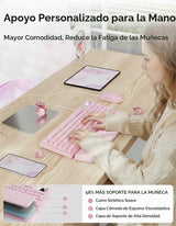 EWEADN C98 Combo de teclado y mouse con cable, teclados ergonómicos...