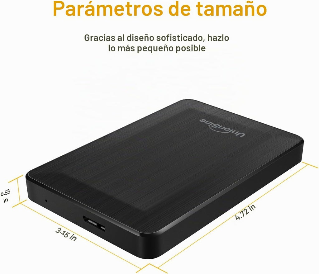 UnionSine Disco duro externo portátil, 500GB