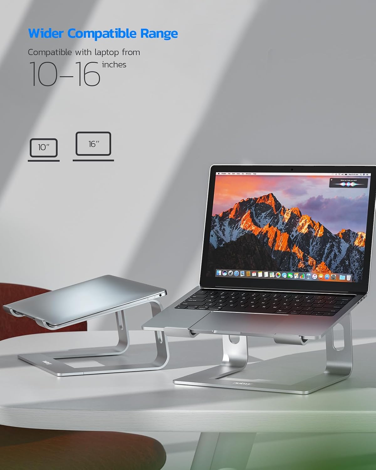 Nulaxy - Soporte para laptop, soporte de aluminio ergonómico para c...