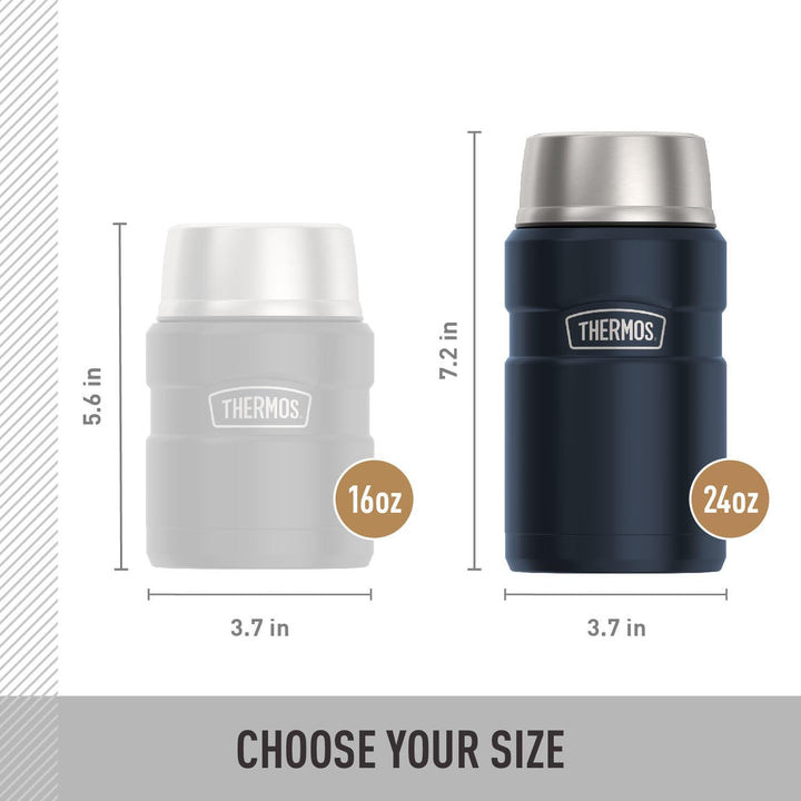 THERMOS Stainless King Tarro de alimentos aislado al vacío, 24 onza...
