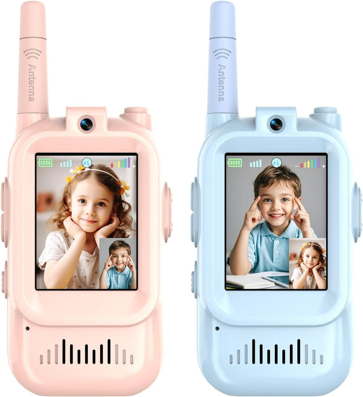 Walkie Talkies para niños, paquete de 2 walkie talkies de video con...