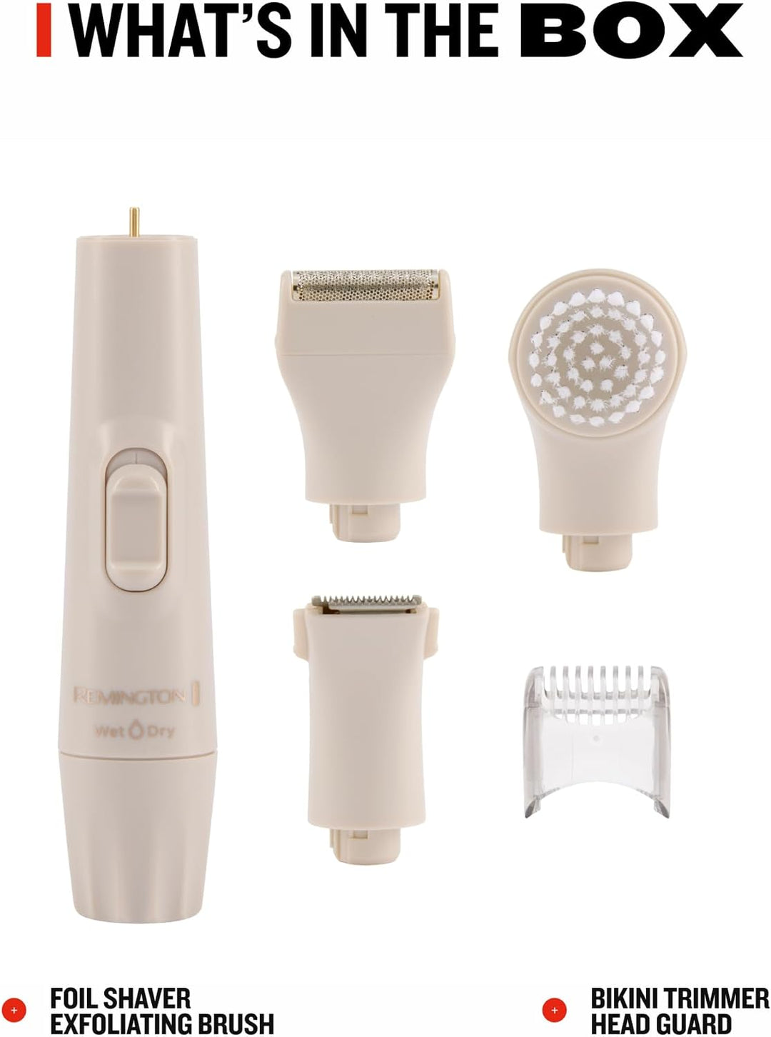 Remington Kit de cuerpo y bikini suave y sedoso, recortadora y afei...