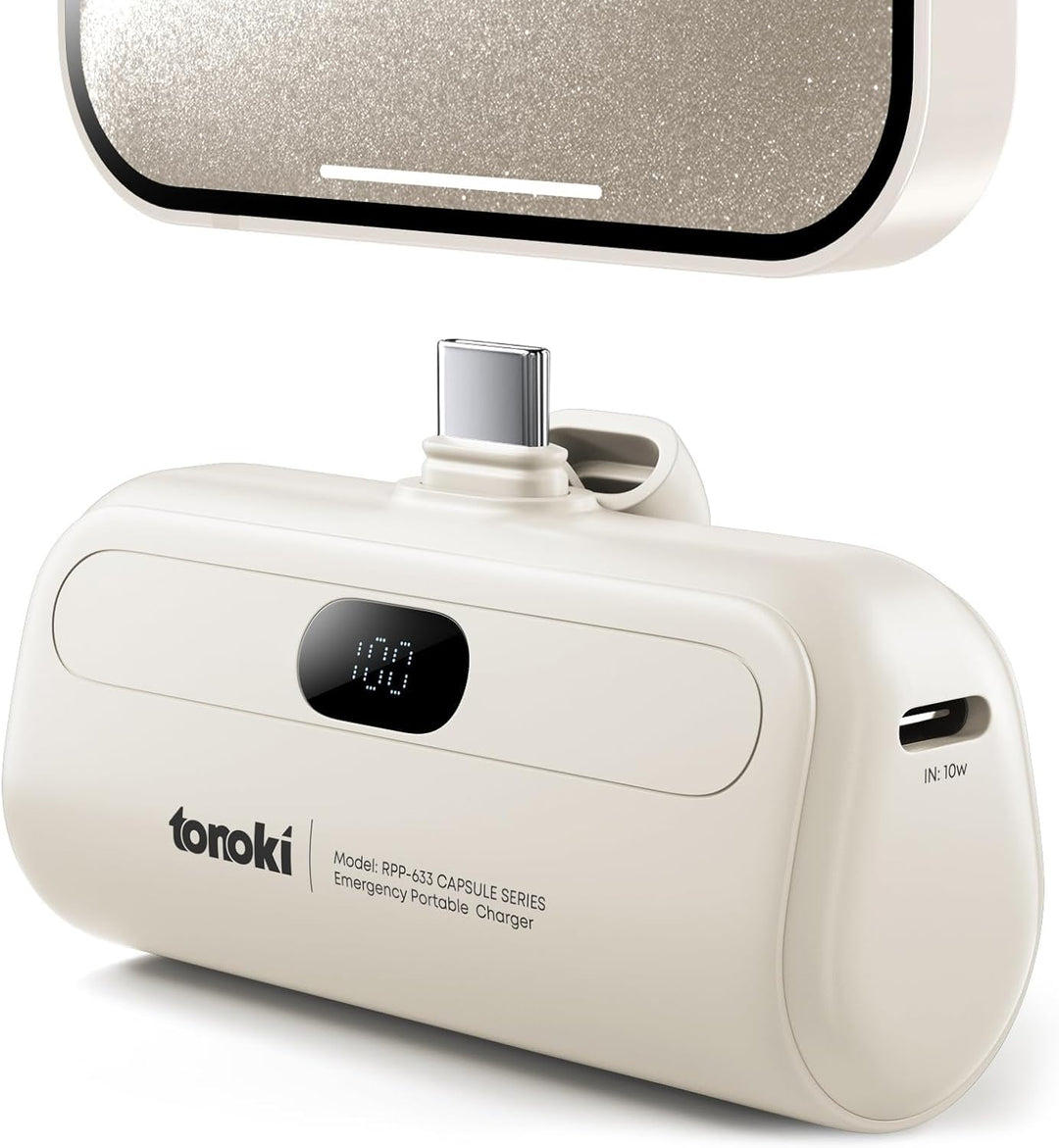 TONOKI Cargador portátil USB-C de 5000 mAh, para iPhone 17\/16\/15,...