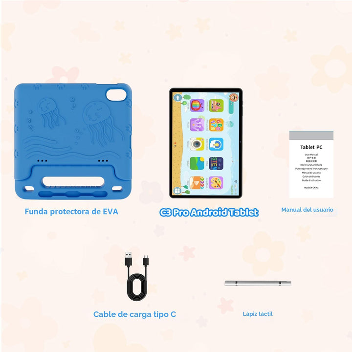 WXUNJA Tablet Android 15 Kids 2025, tabletas actualizadas de 10.1 p...
