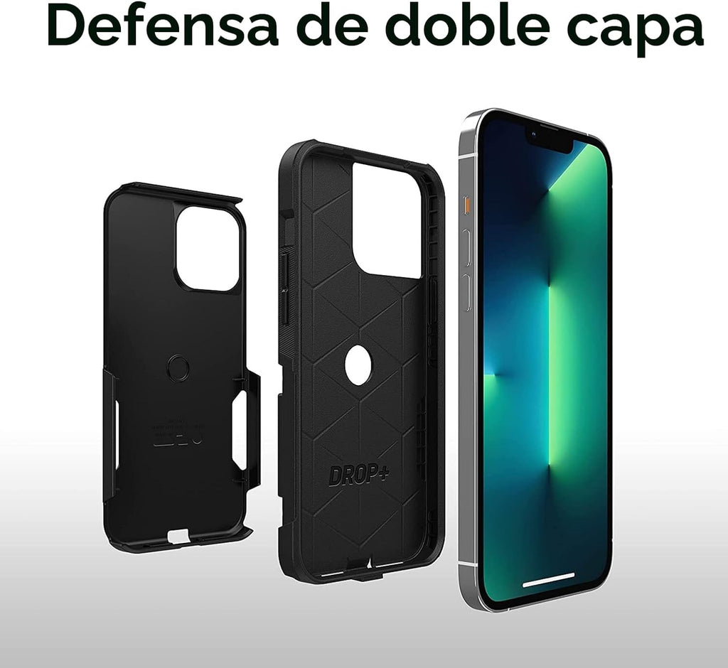 OtterBox Commuter Series - Funda para iPhone 13 Pro Max y iPhone 12 Pro Max, negro