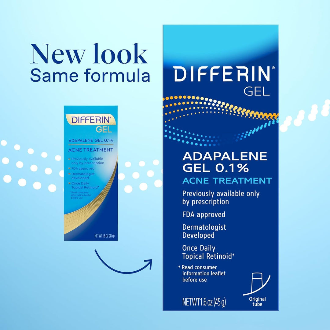 Differin Gel de Tratamiento para el Acné, Suministro de 180 Días, T...