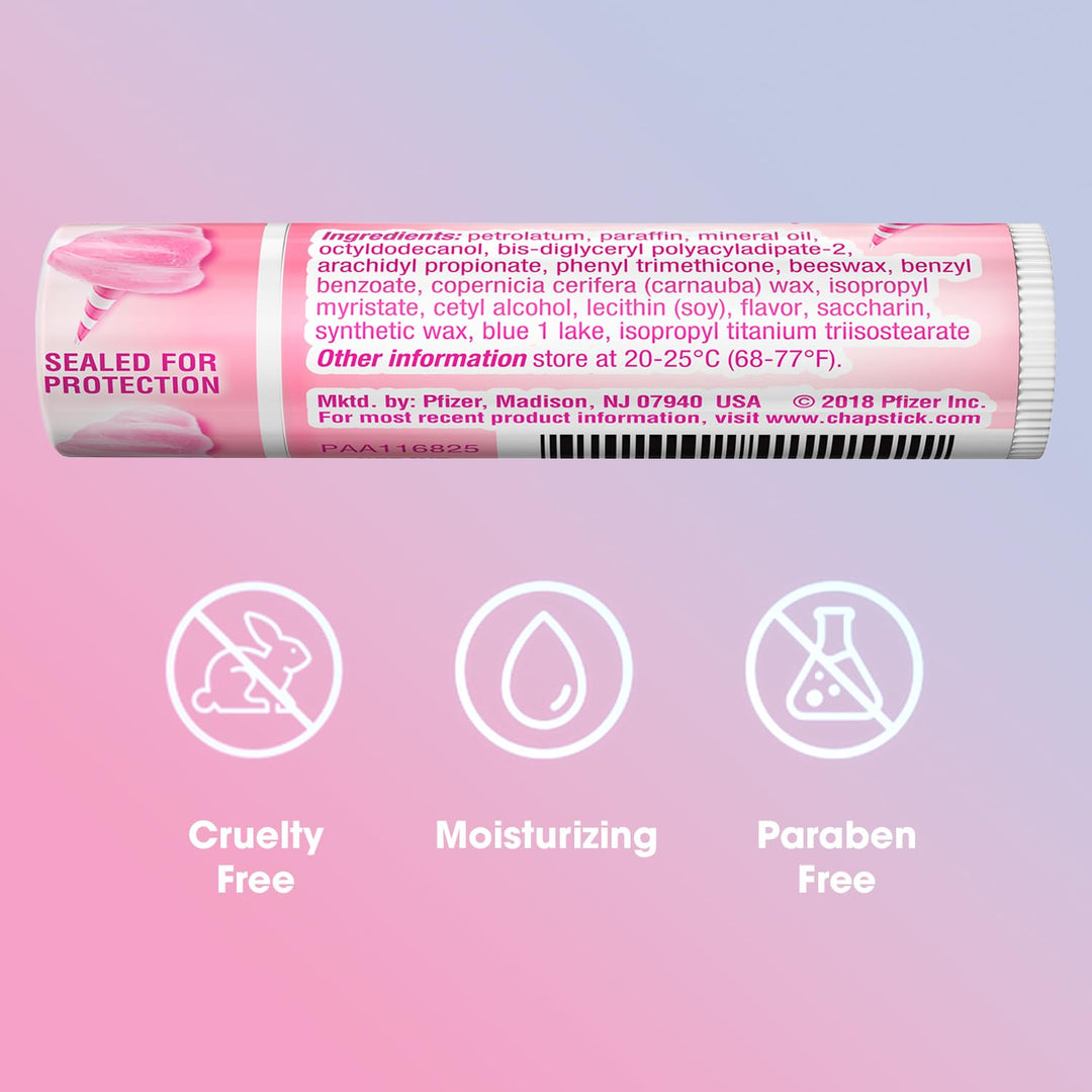 ChapStick Hidratante de labios, algodón de azúcar, paquete de 12 \u...