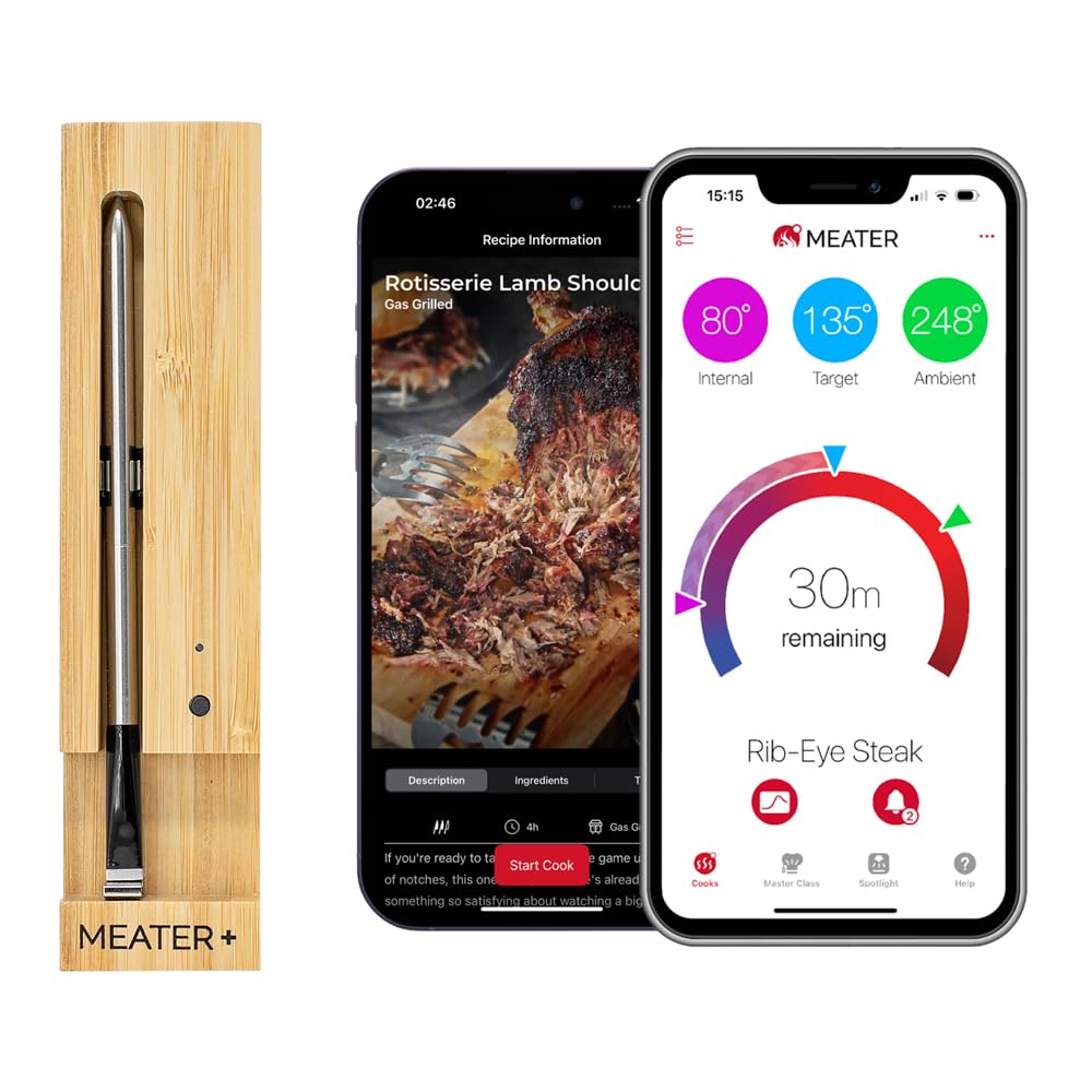 MEATER Plus Smart - Termómetro para carne, miel, Bluetooth, 165 pies