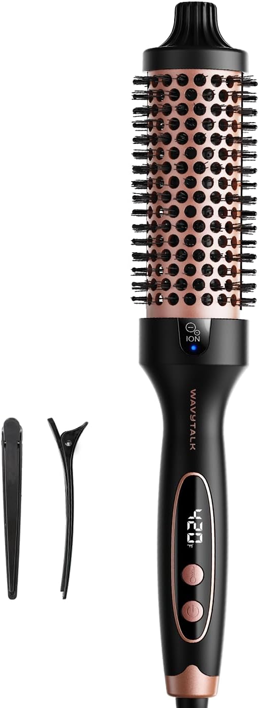 Wavytalk Cepillo térmico Blowout Boost, rizador de cepillo redondo...