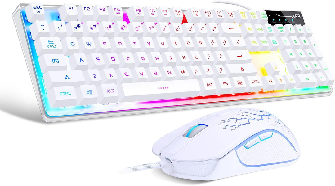 Combo de teclado y mouse para videojuegos de computadora, teclado c...