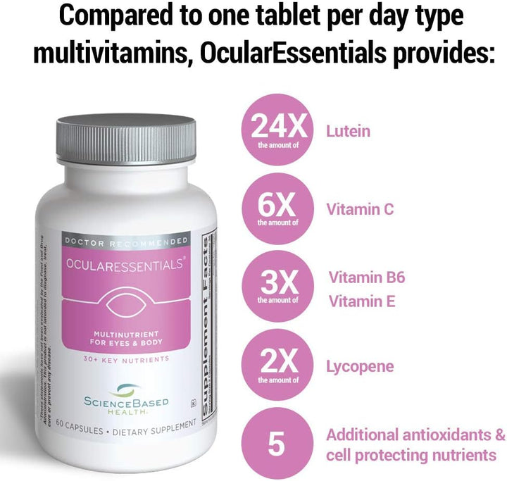 ScienceBased Health OcularEssentials - Multivitamínico diario con a...