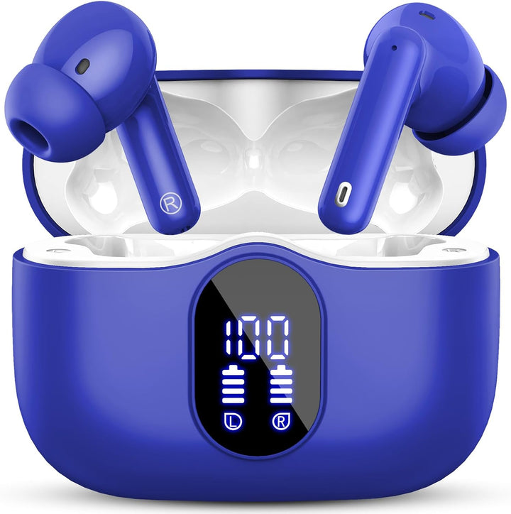 Auriculares inalámbricos, Bluetooth 5.4, estéreo de bajos, auricula...