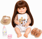 DOLLHOOD Muñecas Reborn Baby – Muñeca realista de silicona de vinilo realista de 18 pulgadas con brazos y piernas movibles completa con accesorios, gran regalo para niños (Noah James)