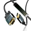 Cable HDMI a VGA de 30 pies con IC, HDMI a VGA chapado en oro compatible para computadora, computadora de escritorio, laptop, PC, monitor, proyector, HDTV, Raspberry Pi, Roku, Xbox y más