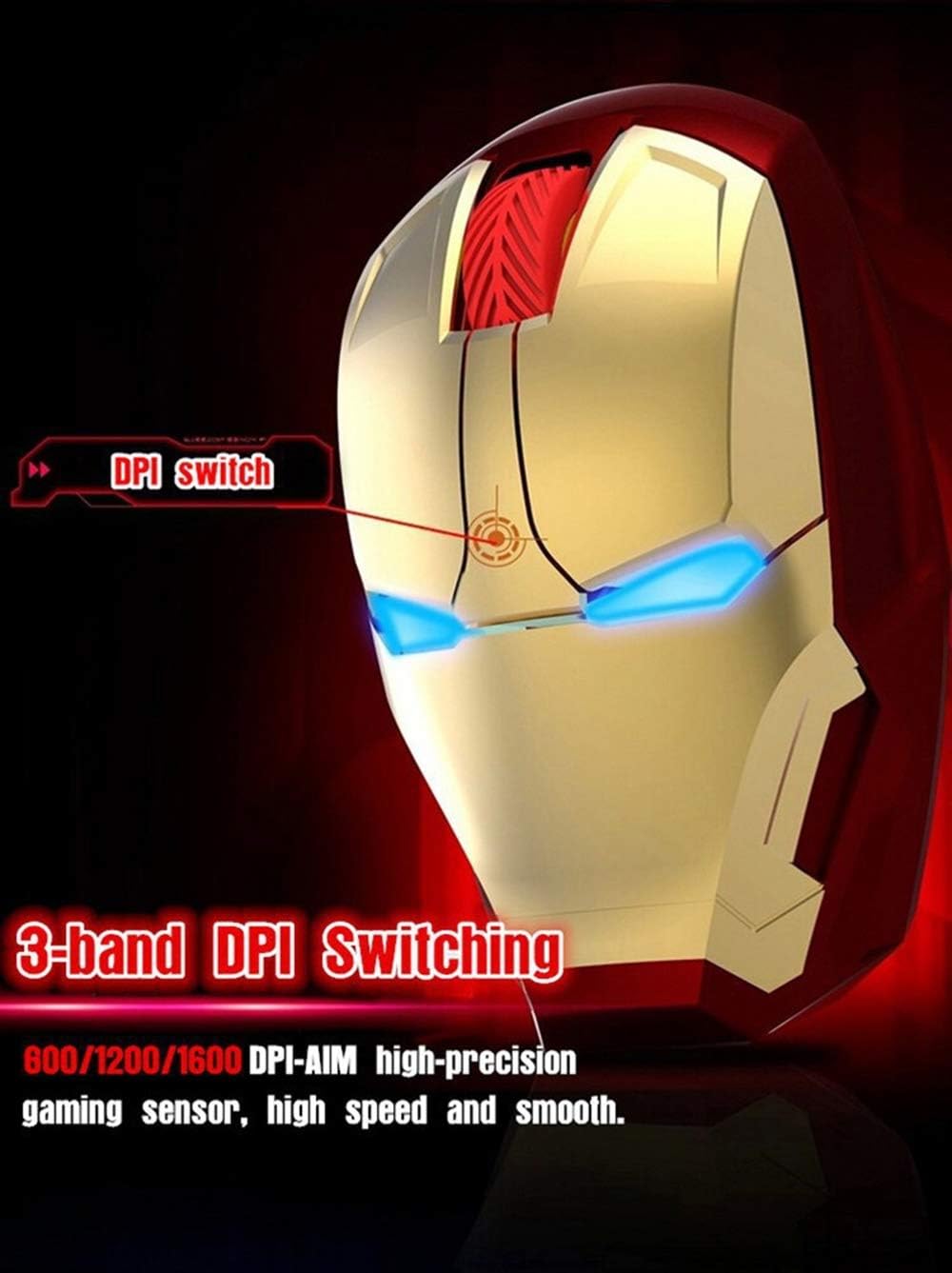 VSVABEFV Cool Mouse para laptop, mouse inalámbrico para juegos, rat...