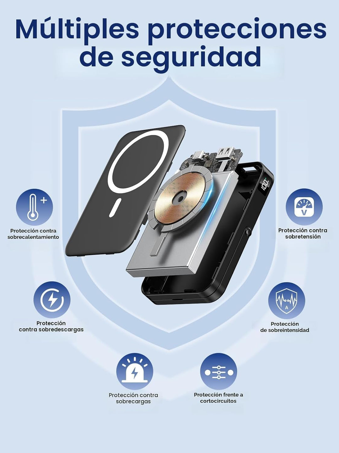 Cargador portátil para batería Magsafe, banco de energía de 10000 m...