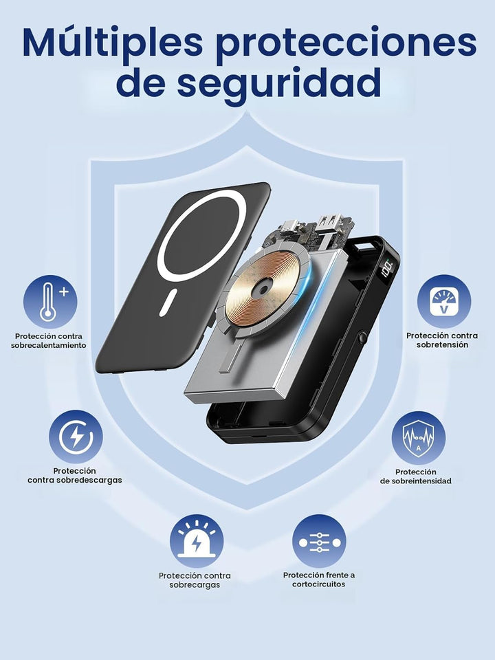 Cargador portátil para batería Magsafe, banco de energía de 10000 m...