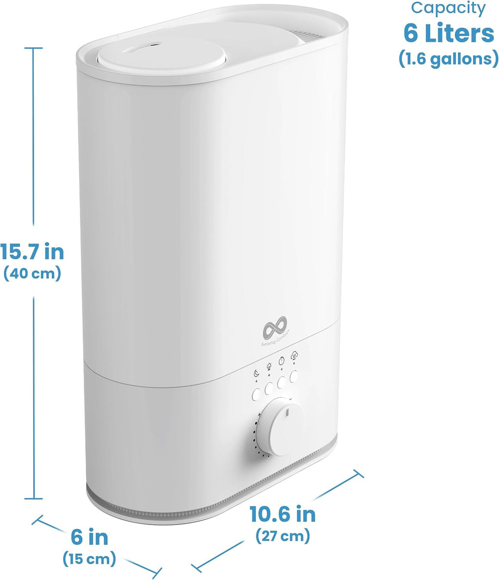Everlasting Comfort - Humidificador grande de 6 litros para dormitorio