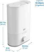 Everlasting Comfort - Humidificador grande de 6 litros para dormitorio