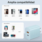 Bloque de cargador USB C Bloque de carga rápida Tipo C Cargador Multipuerto