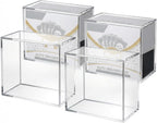 Paquete de 4 fundas protectoras de acrílico ETB, protector de caja Elite Trainer, impermeable, resistente a los arañazos, apilable con acrílico de 0.315 pulgadas de grosor, tapa magnética