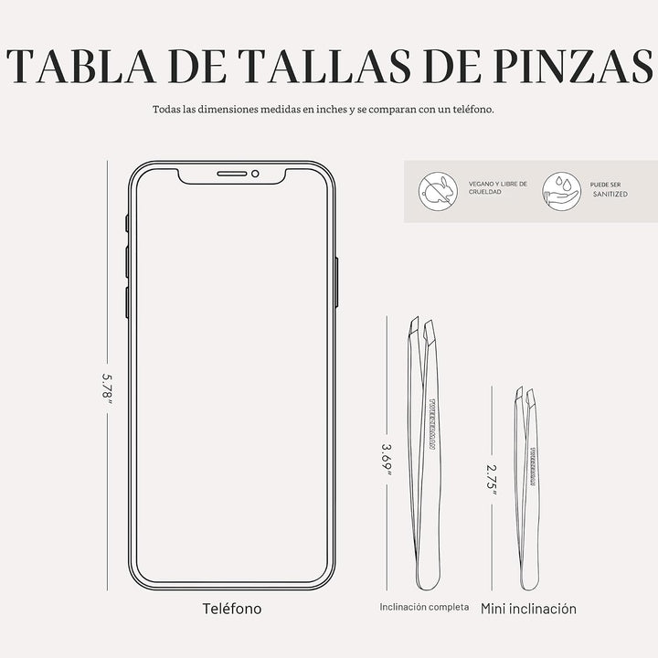 Tweezerman - Pinzas inclinadas de acero inoxidable, pinzas para cej...