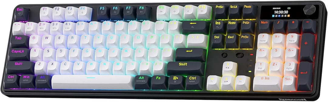 Redragon K761 Teclado inalámbrico para juegos con junta con pantall...