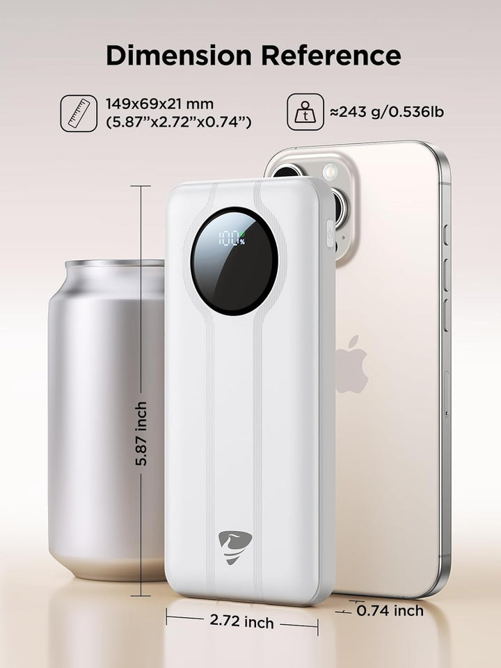 Aioneus Banco de energía, cargador portátil de 10000 mAh con cables...