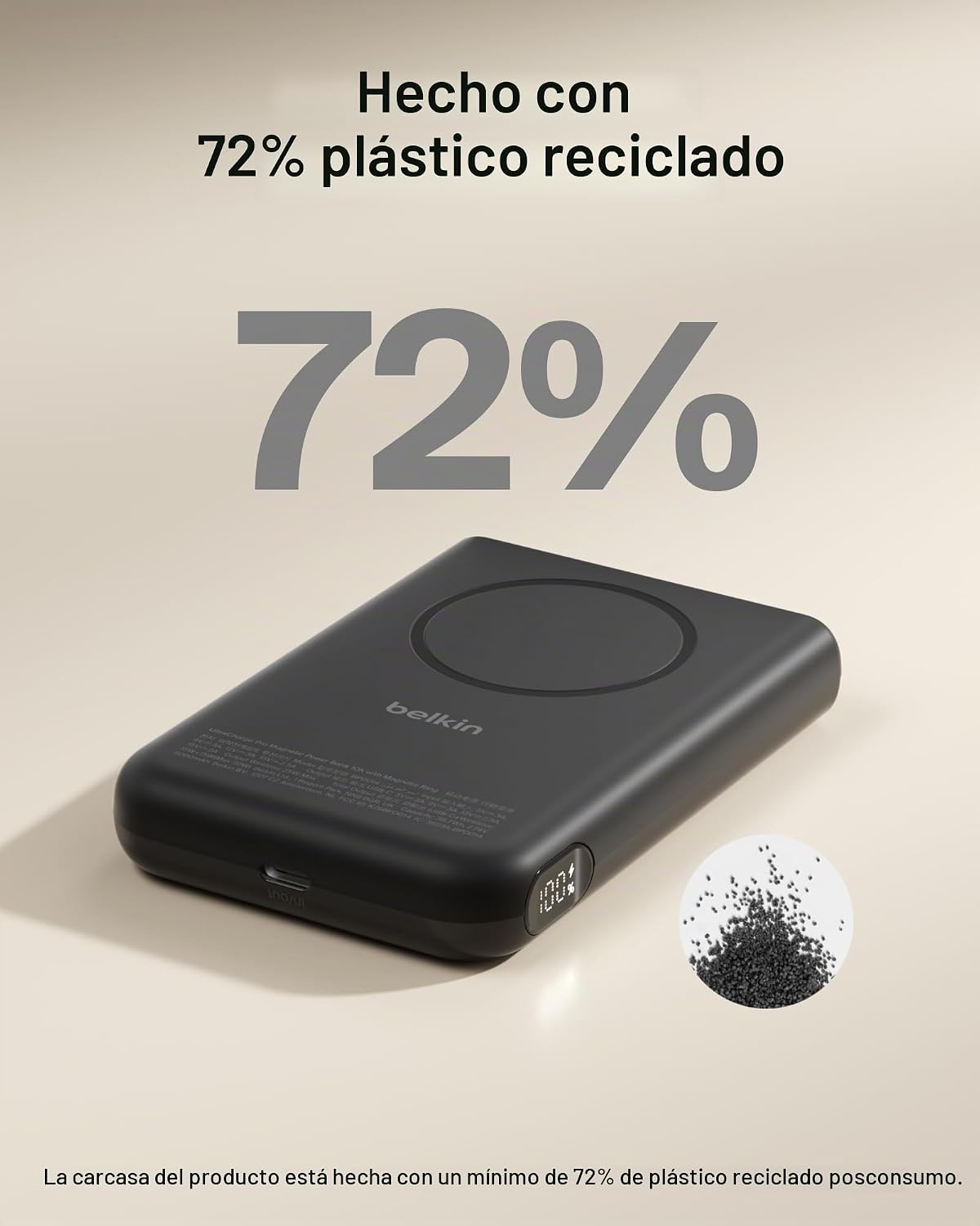 Belkin MagSafe Power Bank 10,000mAh, Qi2.2 Cargador portátil de 25...