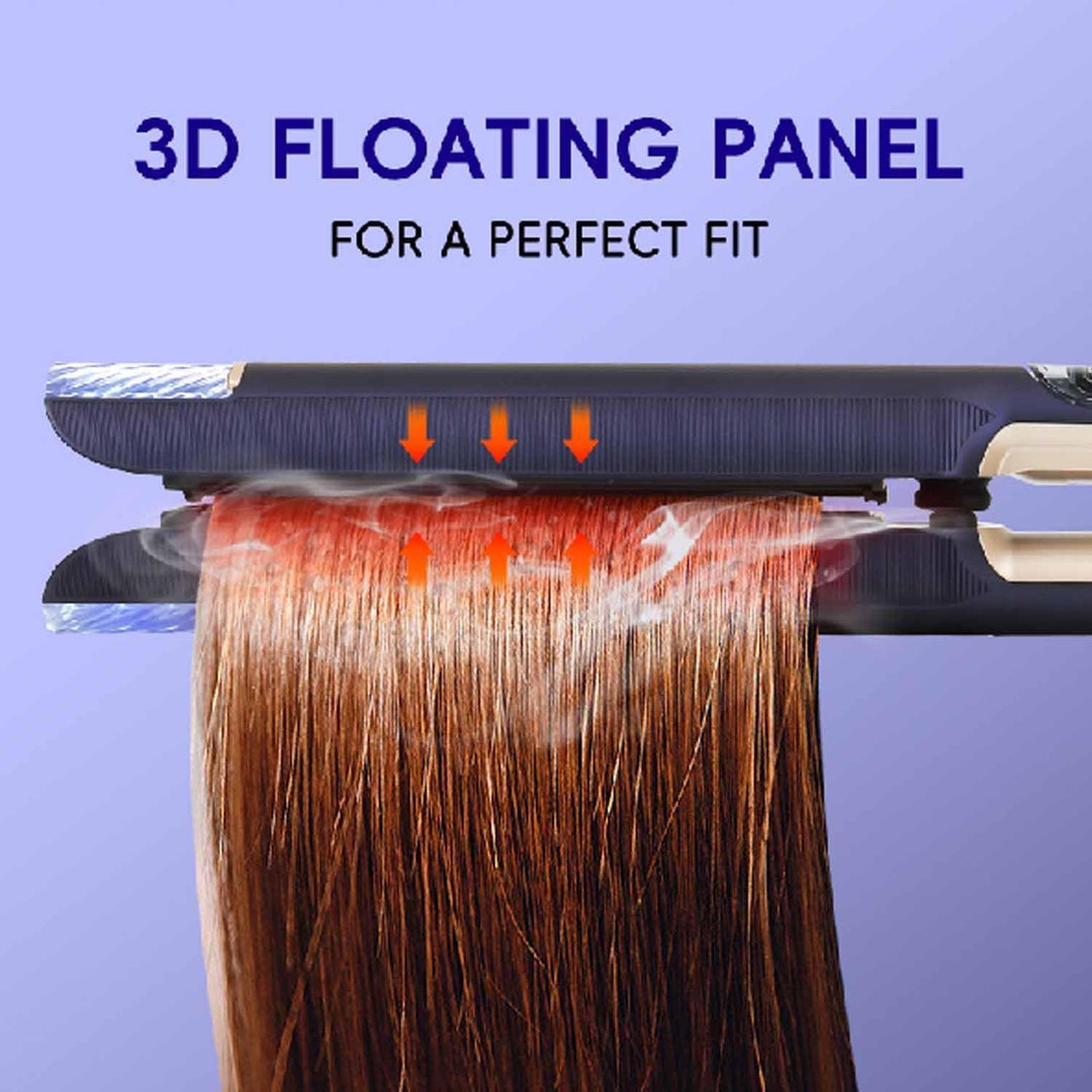 Plancha de pelo profesional a vapor, placa flotante de 1.54 pulgada...