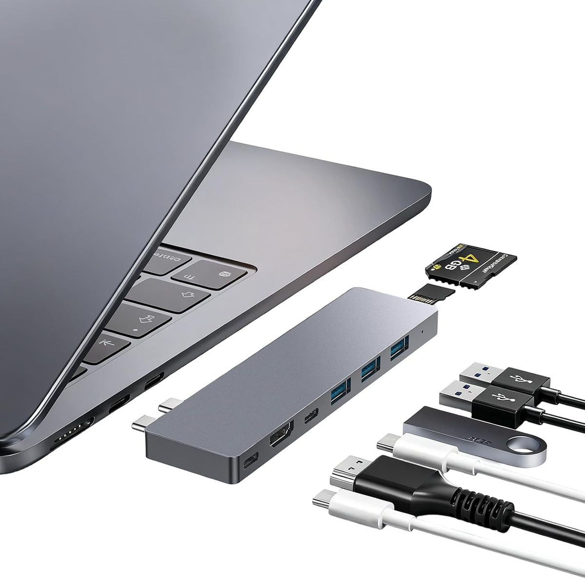 ZanBix, 9820-GRY, hub USB 8