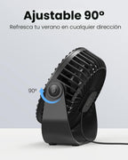 Gaiatop Ventilador de escritorio USB, flujo de aire fuerte de 3 vel...
