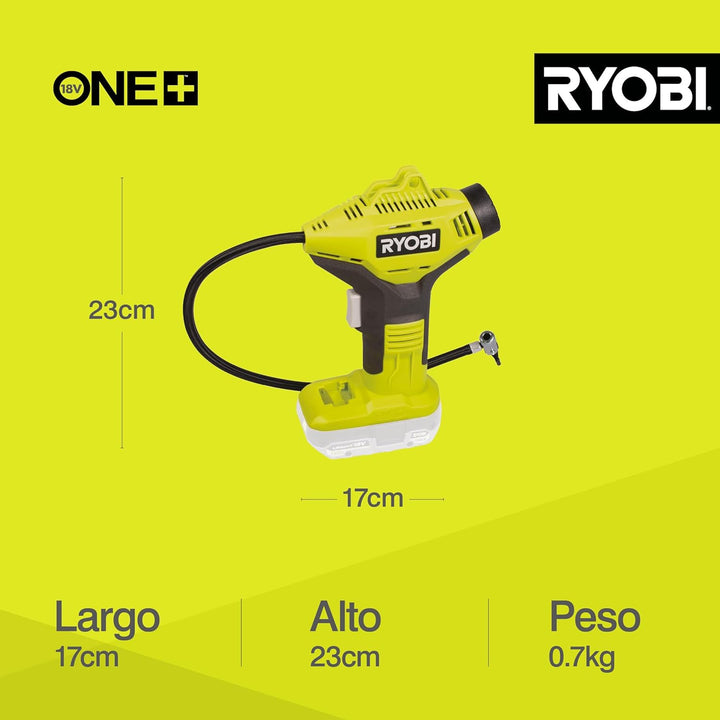 Ryobi Inflador inalámbrico de alta presión R18PI-0 18V ONE+ (solo c...