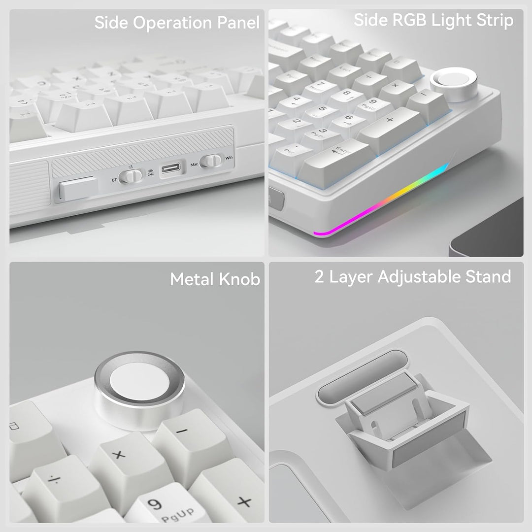 SOLAKAKA KI99 Pro - Teclado mecánico inalámbrico 96%, teclado RGB p...