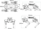 HIWONDER ROSPug Perro robot biónico cuadrúpedo con visión IA impulsado por Jetson Nano ROS de código abierto Python Programación SLAM Mapeo y navegación para adultos