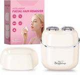 Brightup Depilación facial para mujeres, afeitadora facial eléctric...