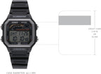 Casio WS1600H Series | Reloj para hombre | Diseño deportivo | Cronógrafo | Temporizador de cuenta regresiva | Luz LED con afterglow | 100M WR | Alarma diaria | Calendario automático | Hora mundial | Batería de 10 años