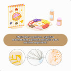 Juego de panqueques de madera – 44 piezas de juguete de cocina con sartén, espátula, jarabe, coberturas y más – Juego de comida de cocina para niños de 3, 4, 5 años