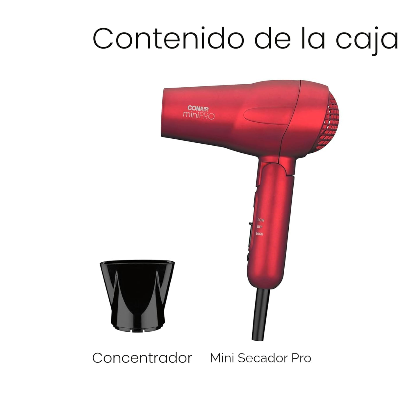 Conair MiniPro Mango plegable Turmalina cerámica Styler\/secador de...