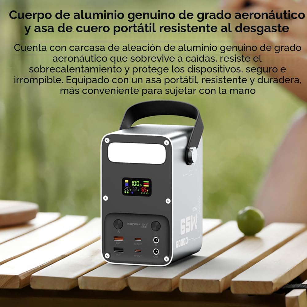 Cargador portátil 60000mAh Power Bank 65W Paquete de batería USB C...