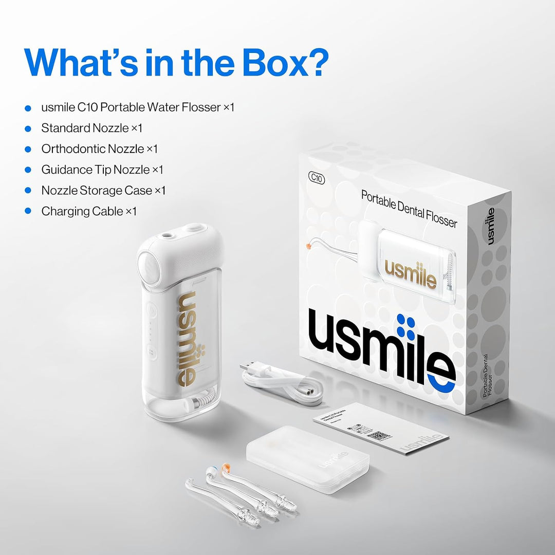 usmile C10 Hilo dental portátil \u2013 Apto para viajes, batería de...