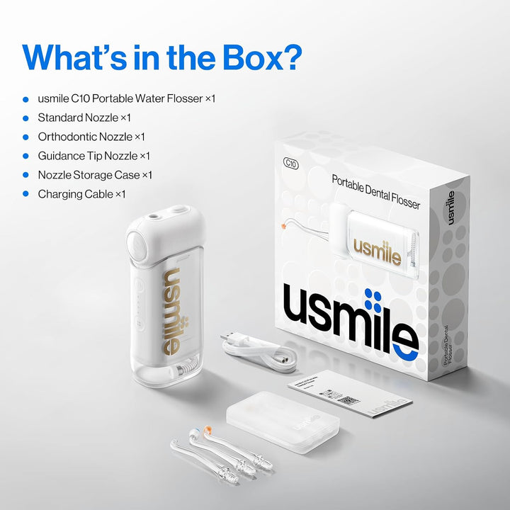 usmile C10 Hilo dental portátil \u2013 Apto para viajes, batería de...
