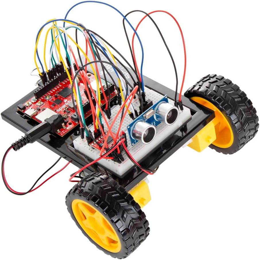 SparkFun Kit de Inventor para MicroPython - SIK - RP2350 IoT RedBoard - 5 proyectos guiados (16 circuitos) con sensores - OLED - Motores - Construcción de robots - Kit STEM sin soldadura