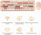 FOPETT Combo de teclado y mouse inalámbricos, 2.4G de tamaño comple...