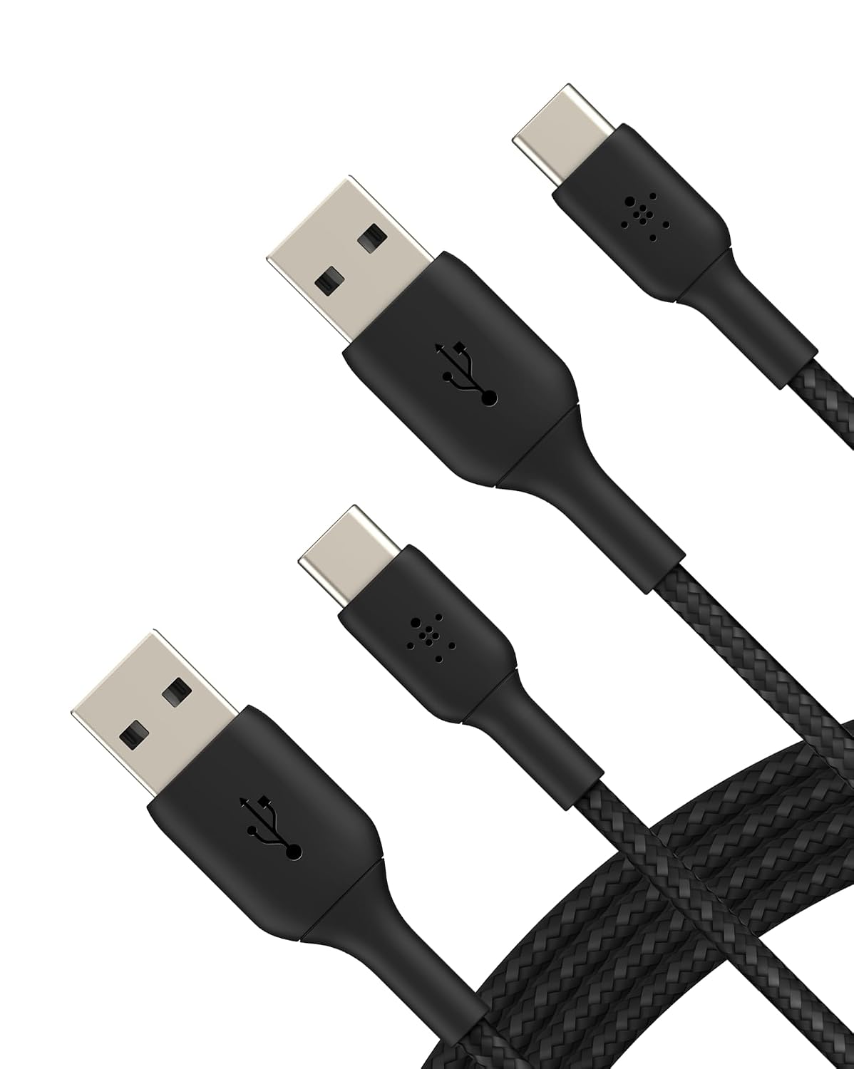 Belkin USB a USB C Braided Cable 2 Pack, 3.3ft iPhone Charger Cord
