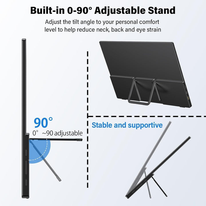 InnoView Monitor Portátil con Pantalla Táctil de 15.6" 1080P de...