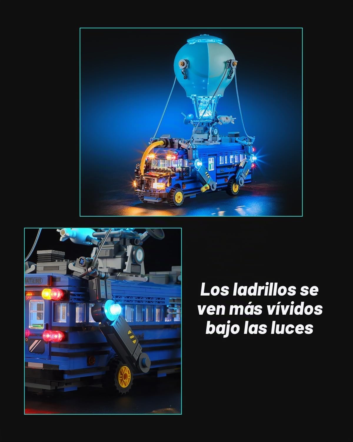Kit de luz LED Mililier para el set de autobús de batalla Lego Fortnite 77073, compatible con el modelo de bloques de construcción Lego 77073 (no incluye el set de bloques)