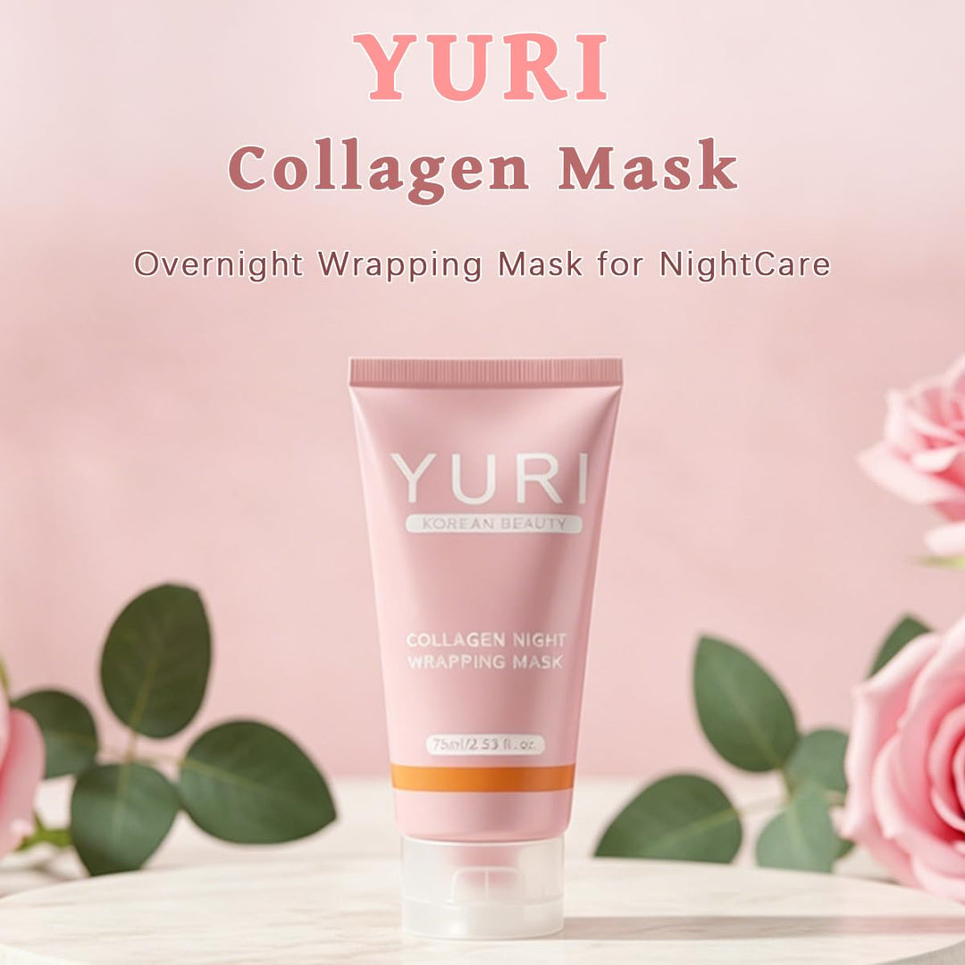 IYUWE YURI Máscara de colágeno, máscara de envoltura nocturna de co...