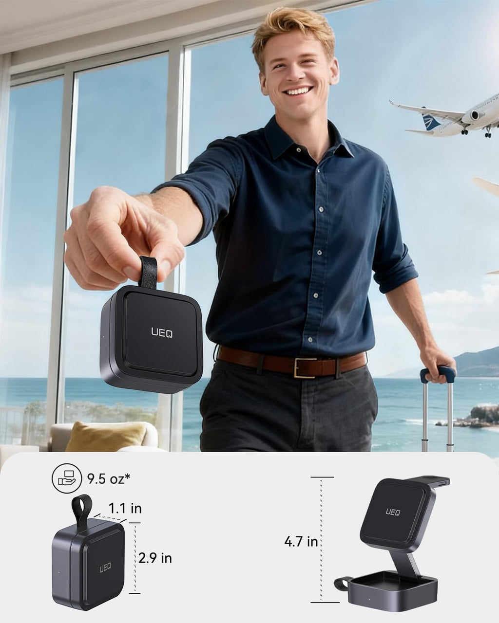 Estación de carga inalámbrica 3 en 1 para dispositivos Apple, compatible con soporte de cargador MagSafe, cargador inalámbrico magnético plegable de viaje rápido para iPhone 18 Pro Max 17 16 15