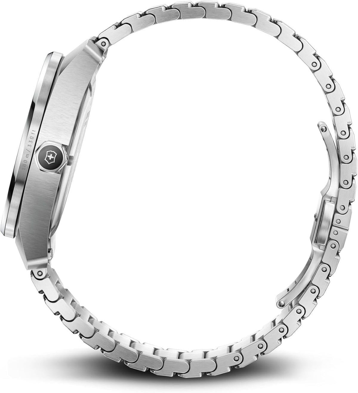 Reloj Victorinox Concept One Solar esfera negra correa de caucho 39mm